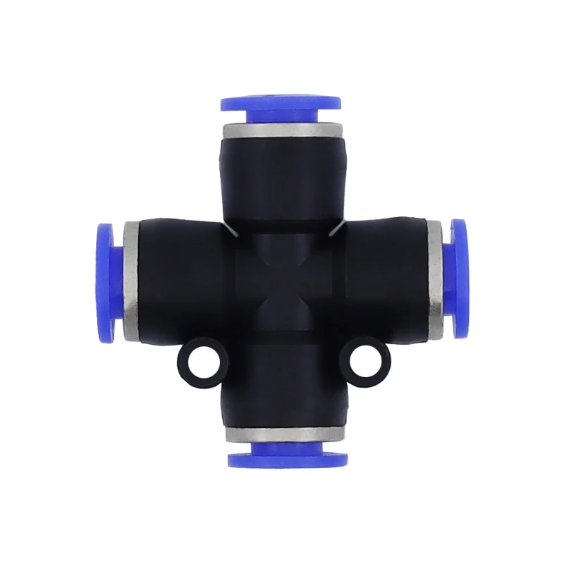 

PZA-12 12mm Cross Union Pneumatic Tube Fitting Connector PZA-12MM ,one-touch push in coupler PZA1/2