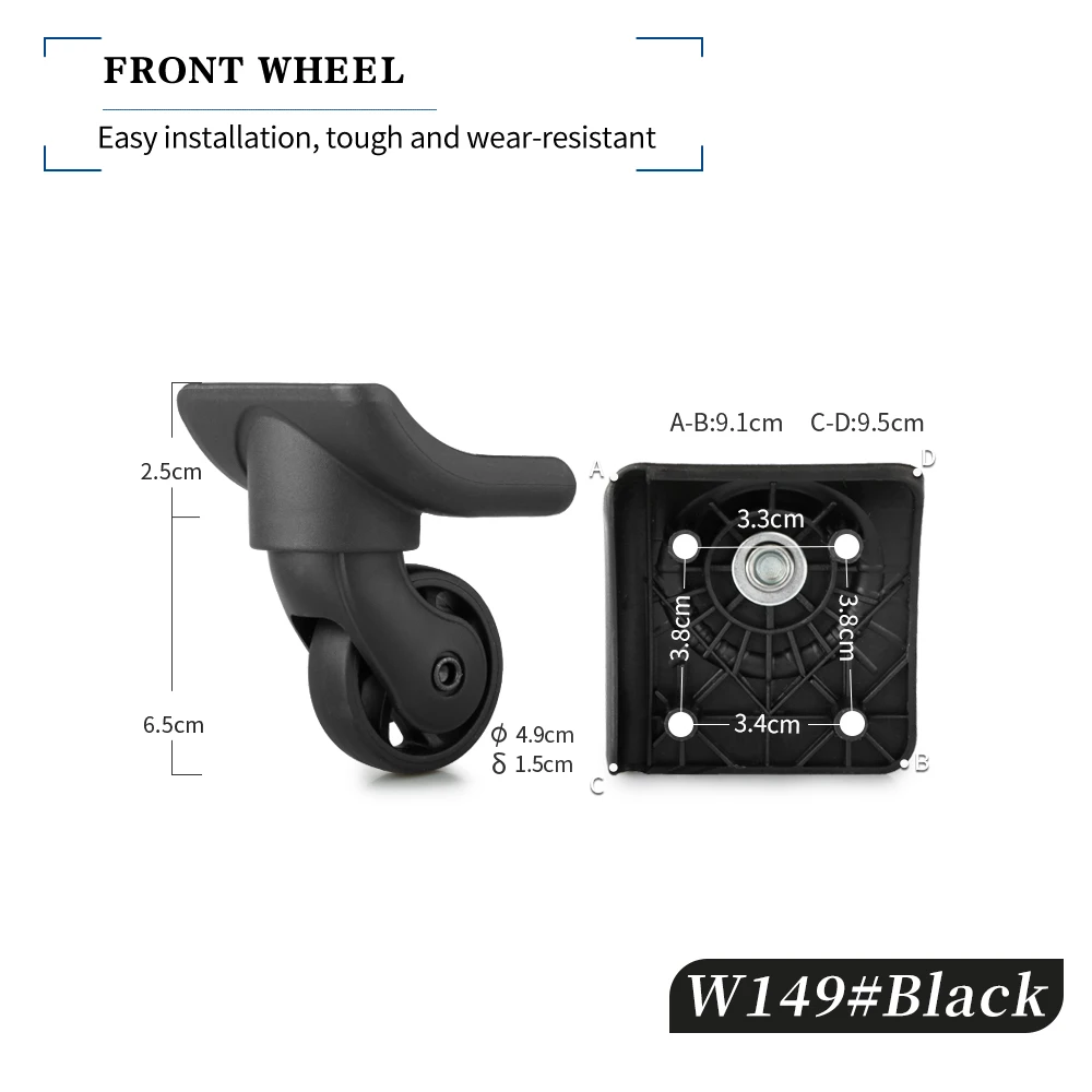 W149 Luggage Wheel Wheel Compatible Accessories Universal Wheel Password Suitcase Roller Luggage Wheel Travel Essentials