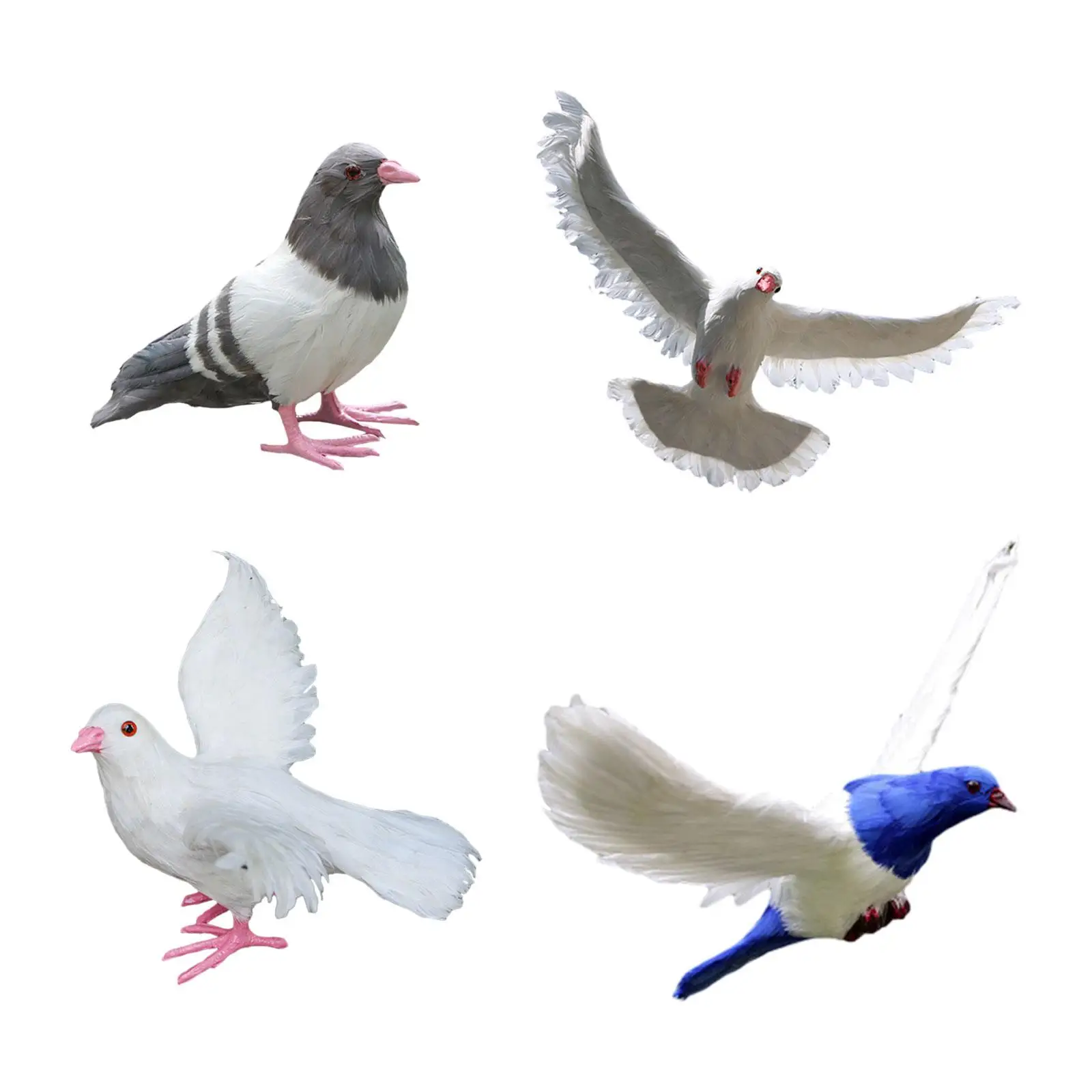 

Simulation Pigeon Statue Decorations Realistic Art Ornament Craft Durable Garden Statues for Outdoor Hallway Party Backyard Home