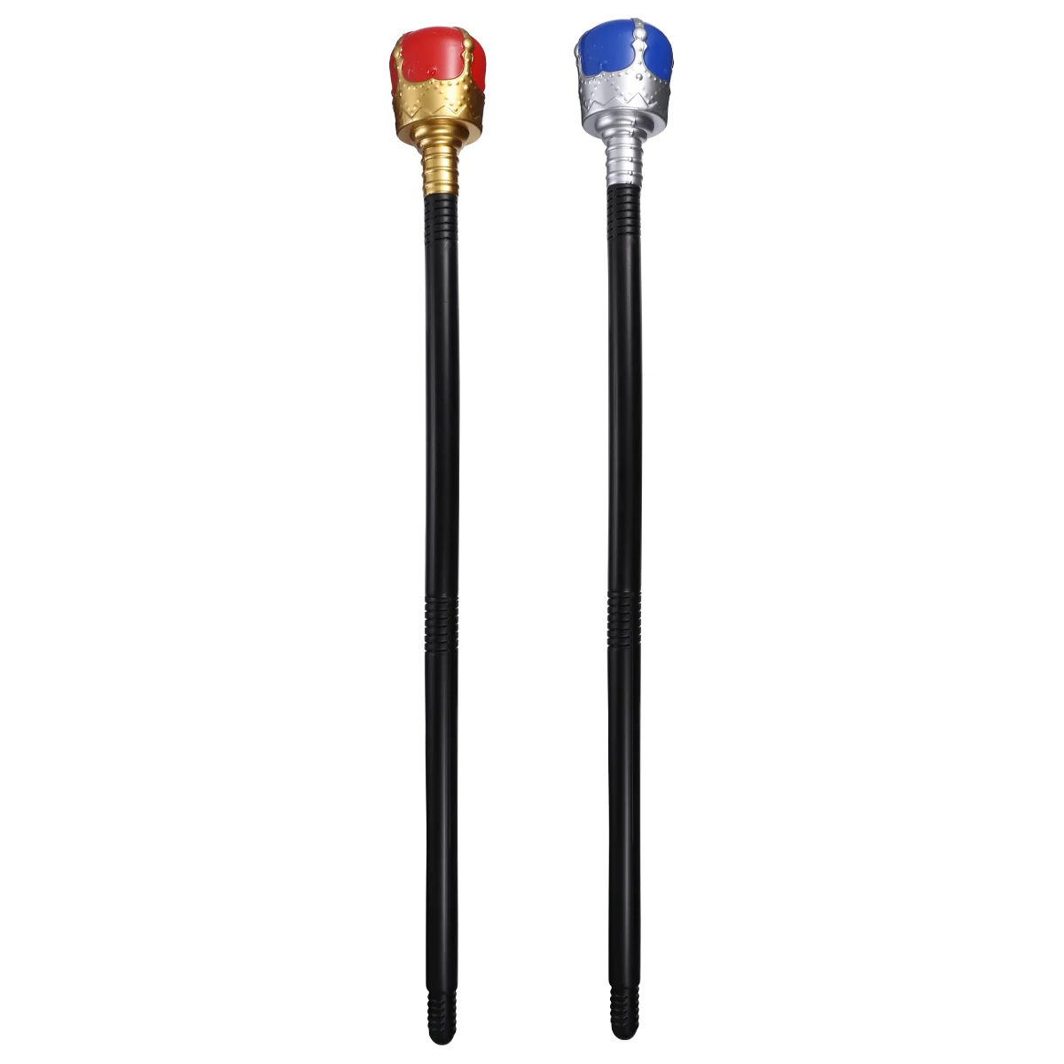 

2pcs Round Head Halloween Cosplay Prop King Scepter Party Stage Decoration Birthday Costume Accessory