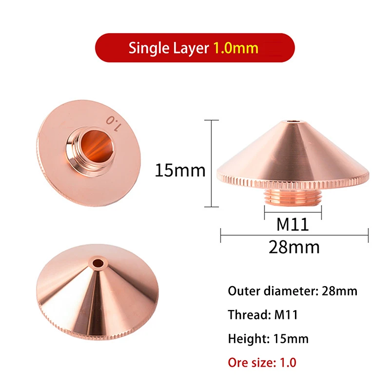 Buse Laser universelle D28 M11, buse de découpe de remplacement pour têtes de Machine Laser à Fiber Penta, WSX, Ospri, HSG, HANS