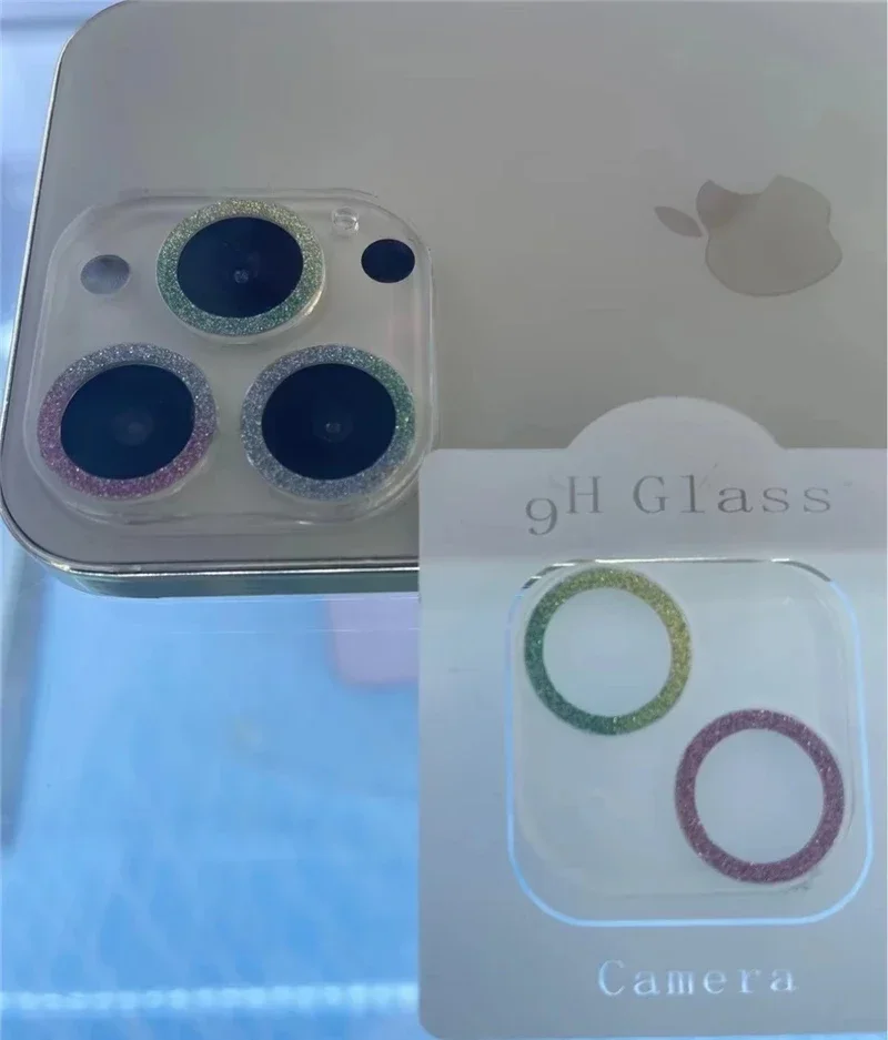 Bling Glitter Diamond Clear Camera Lens Protector Case For iPhone 11 | 12 | 13 | 14 | 15 | 16 Series – Pro | Pro Max | Plus | Mini