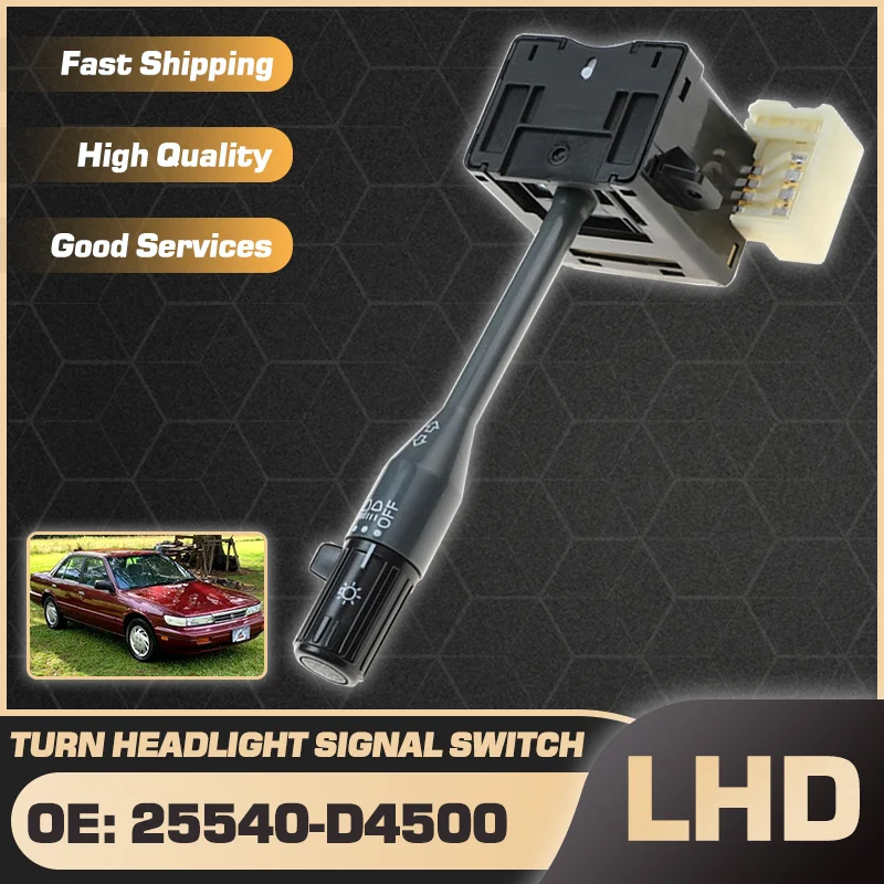 

25540-D4500 For Nissan Stanza Auster Bluebird Liberta Maxima Newbird 1987 1988 1989 Car Headlight Turn Signal Switch 25540-03G06