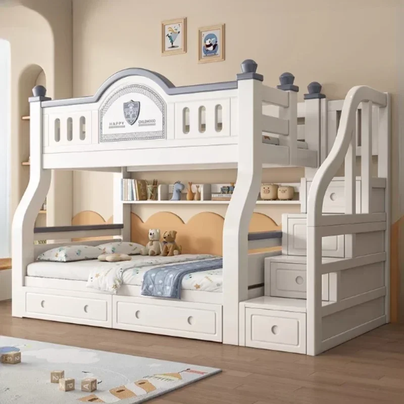 Drawers Headboard Double Bed Wooden Nordic Storage King Size Children Bunk Bed Pretty Modern Cama Matrimonial Bedroom Furniture