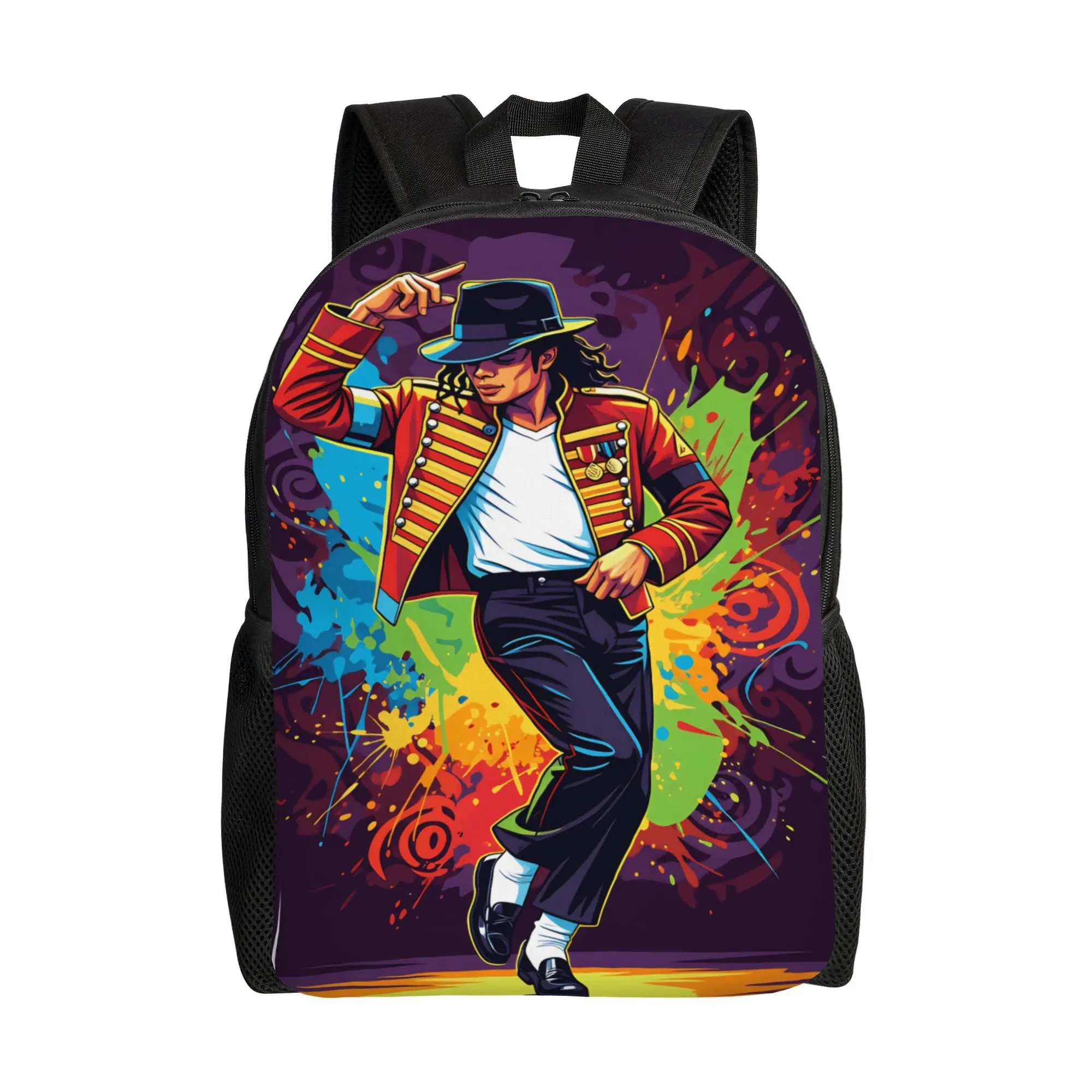 

Michael Jackson Musicians Singers Dancers Backpack Fun Backpacks Male Daily Print High School Bags Designer Rucksack