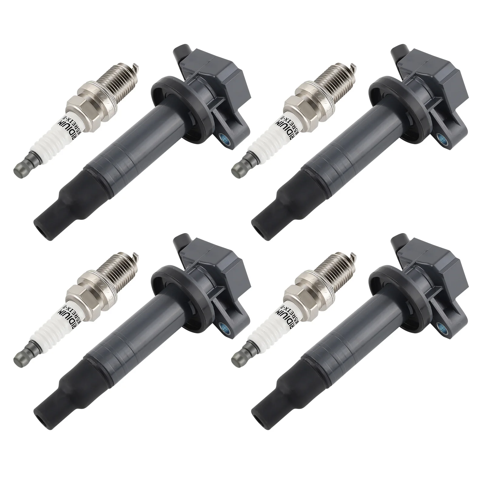 

4X Ignition Coils + 4X Spark Plugs For Toyota Chevrolet Pontiac 1.8L L4 UF247