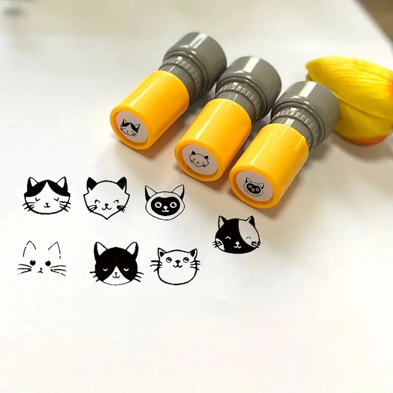 Tampon motif chat 1 pièce tampon animal chat noir pour inspirer et encourager l'enseignement en classe activités actives timbre enseignant