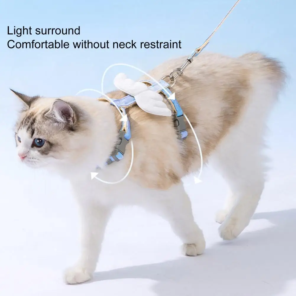 Pet Harness Leash 1 Set Durable No Constraint Nylon  High Strength Dog Harness Traction Rope Set Pet Accessories