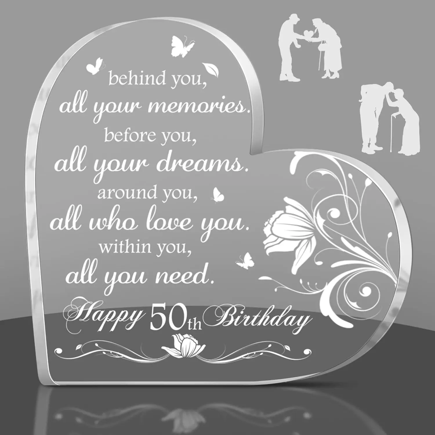 50th Birthday Gifts for Men 50 Year Old Gifts for Women  Inspirational Gift 50th Birthday  Acrylic Decoration for Parents