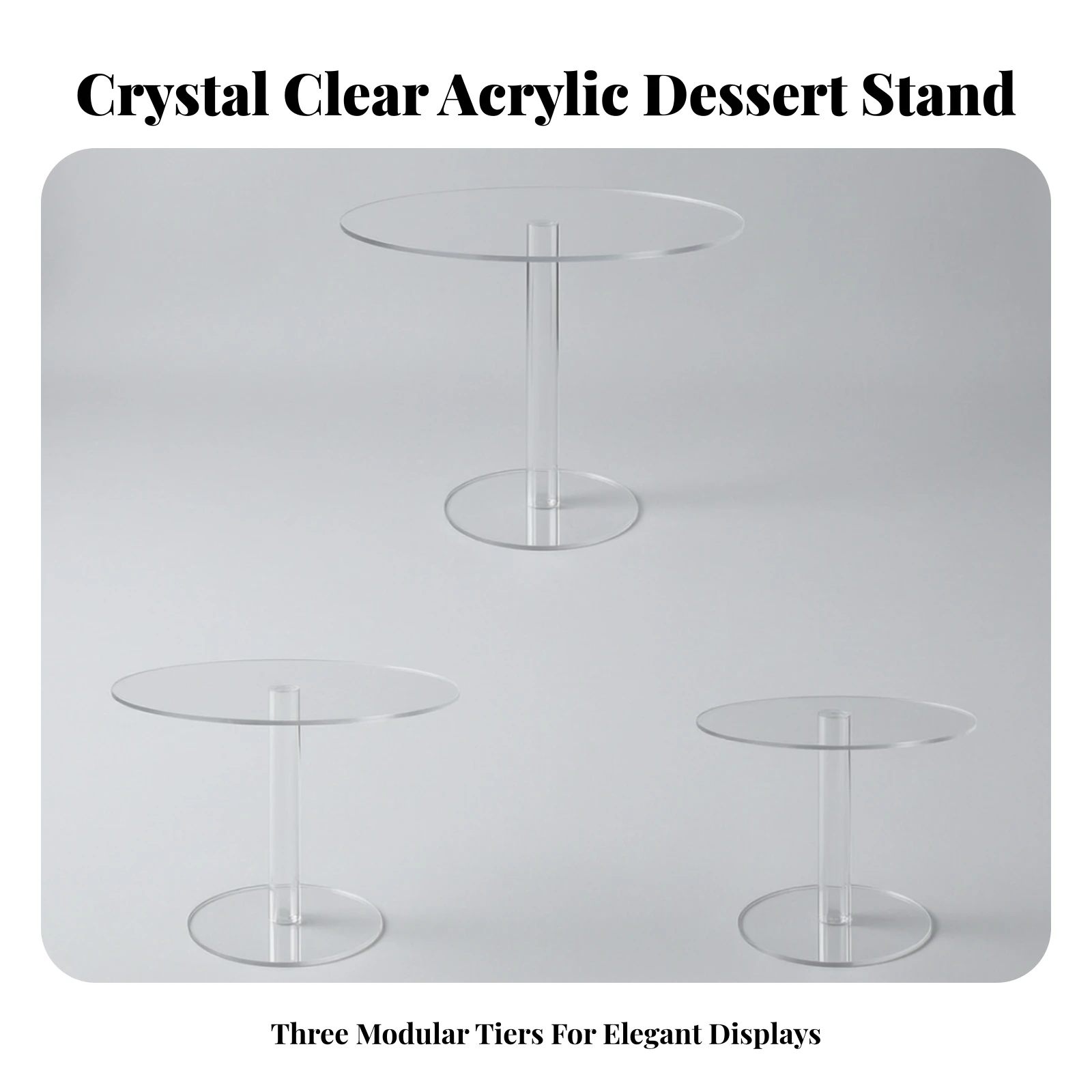 Display Risers Set - Espositore per Dolci in Acrilico Trasparente
