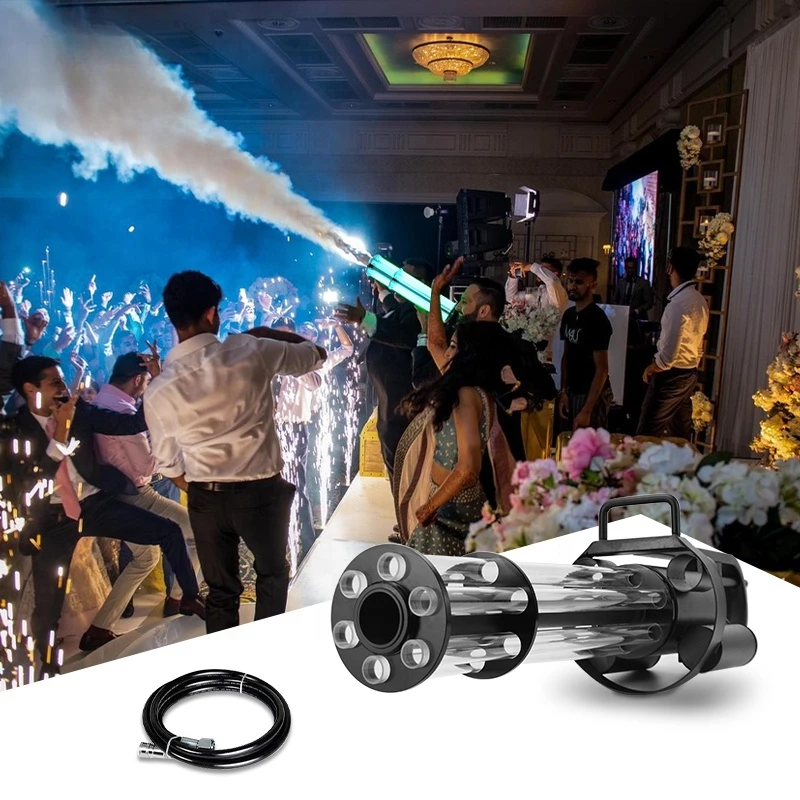 Special Stage Effect Gatling Handhold LED RGB Co2 Gun Jet Machine For Disco DJ Party