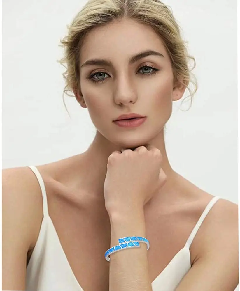 JLZ-007  Distinctive Blue Opal Bracelets & Bangles for Women in Jewelry OL Style Party Accessories