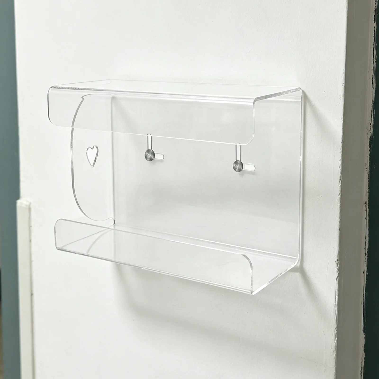 Wall Mounted Glove and Mask Dispenser Holder Clear Acrylic for Food Service Restaurants Homes Offices Countertop Saving Space