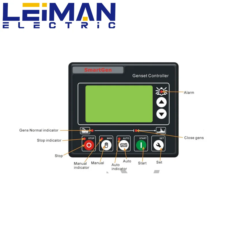 HSC940 SmartGen Gas Genset Control Module Auto Start Stop Monitor Generator Controller LCD Display For Single Machine Automation