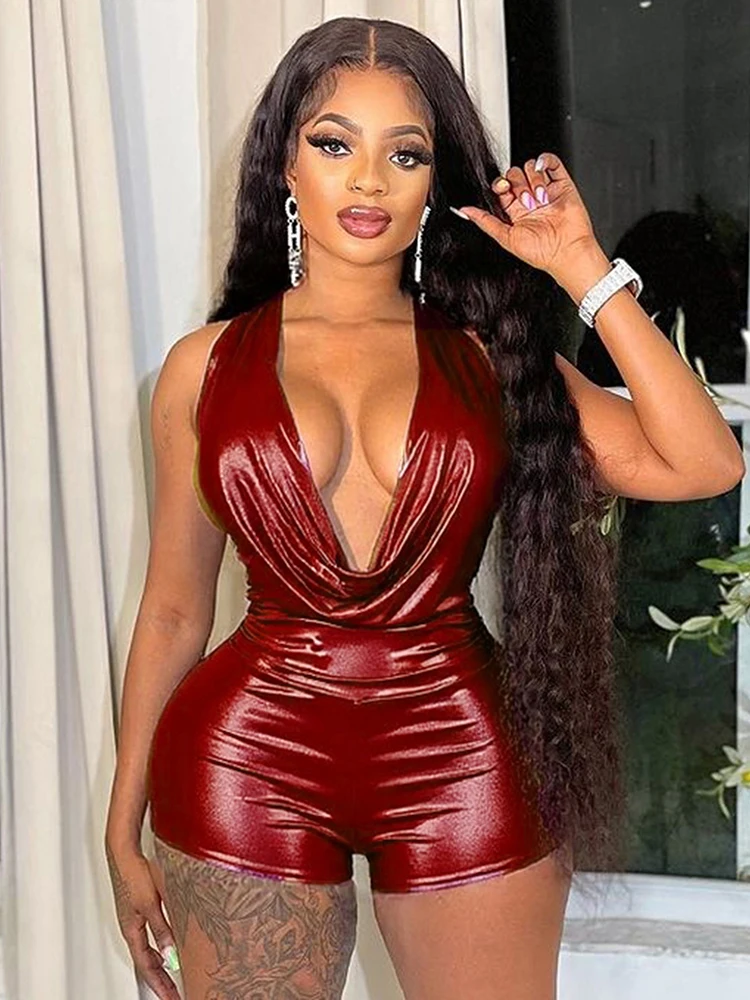 Macheda Tren Baru Pakaian Bermain Fashion Seksi Wanita Halter Kerah Ayun Punggung Terbuka Kurus Pinggul Persik Tengah Malam Hipster Coquette Clubwwear