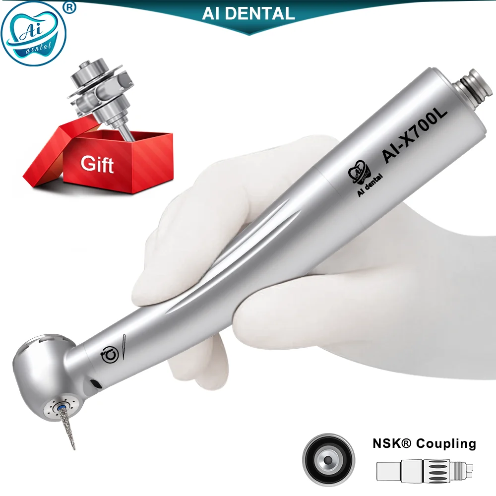 Dental accessory air turbine handpiece X700L big head quick coupler type high speed handle with steel body