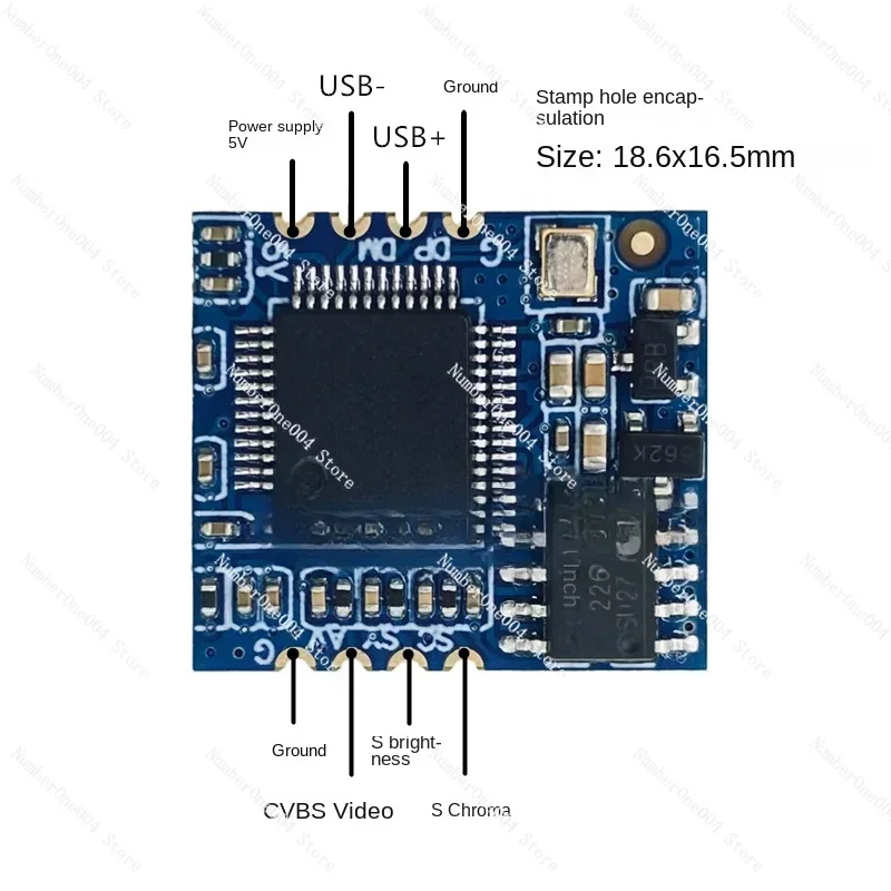 Analog video to digital USB camera module CVBS to USB chip UVC