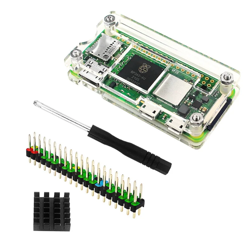 Raspberry Pi Zero 0 W 2W transparent Case with Pin Header Screwdriver Passive Cooling Enclosure Raspberry Pi case