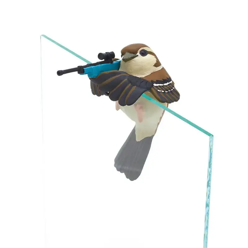 Figura de acción genuina gorrión francotirador observación mano Gacha gorrión copa borde Zichao Play ornamento