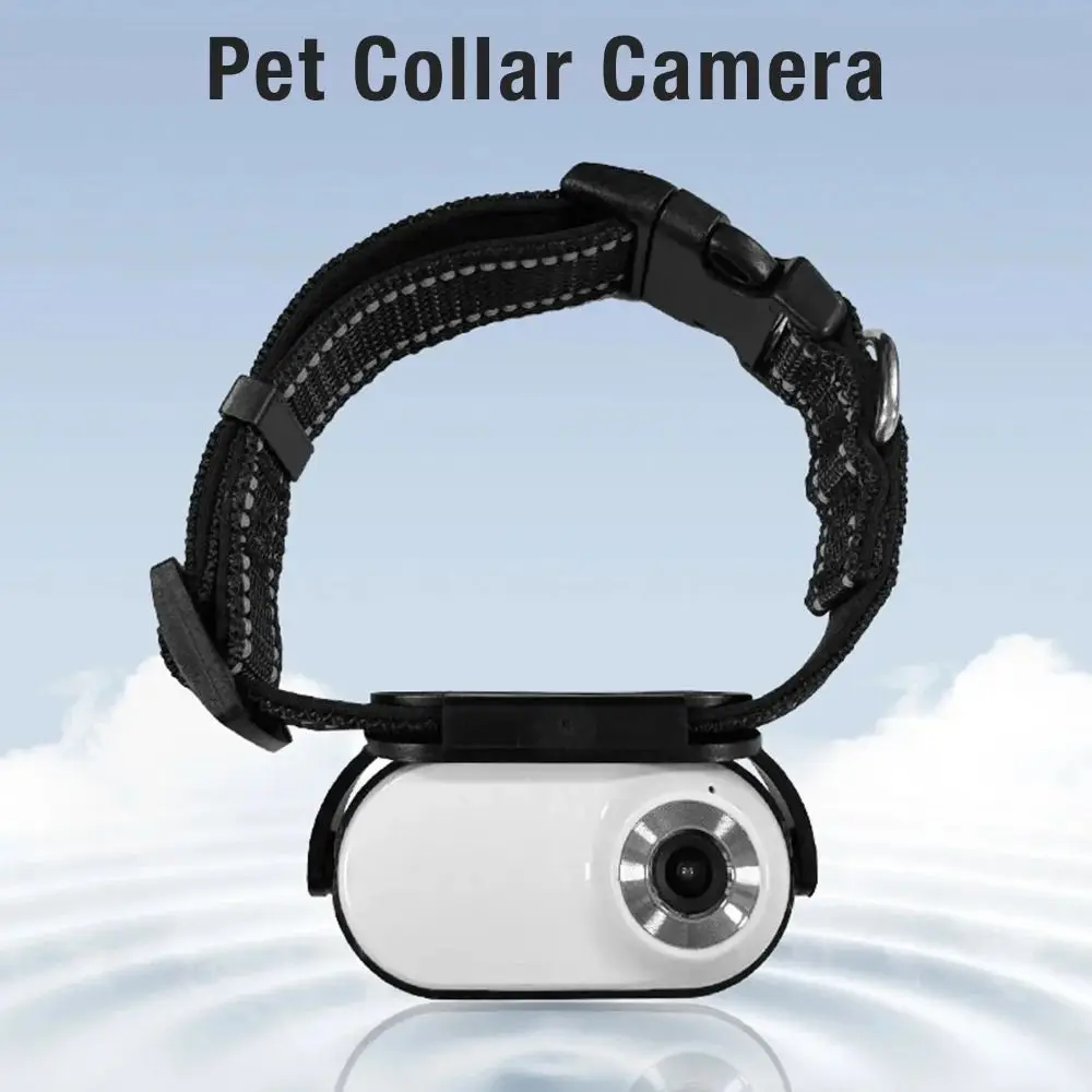 120 Deg Lens Pet Collar Camera Adjustable OTG Connection Dog Collar Camera Lightweight Shockproof Design Video Recording Camera