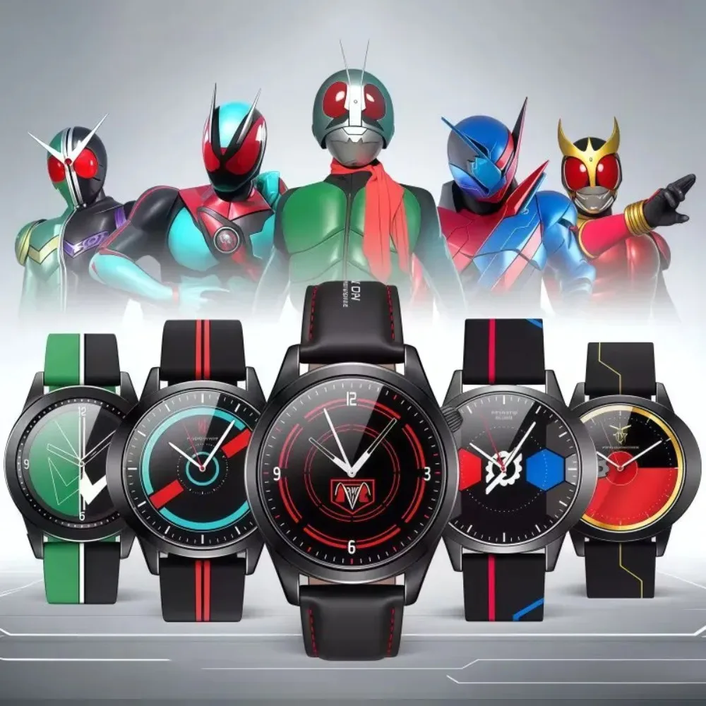 

LDCX Kamen Rider Kabuto Quartz Build Kamen Rider Double Watch Blind Box Anime Toys Character Wristwatch Waterproof Cosplay Gifts