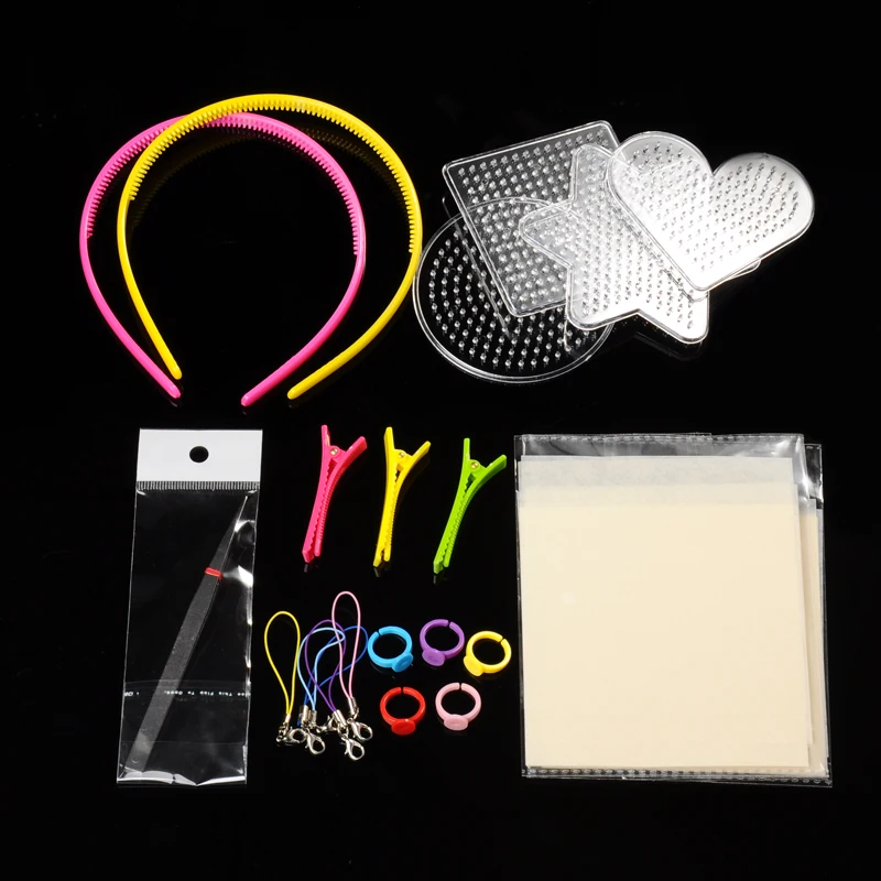 12 Random Color 5mm Melty Beads Refills with Accessories for Mixed Color 155x160x130mm