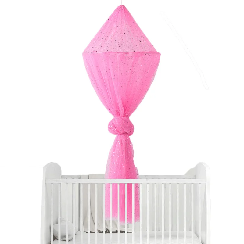Baby Mosquito Net for Girls Boys Children Bed Canopy Sequined Star Mesh Princess Crib Hung Dome image 4
