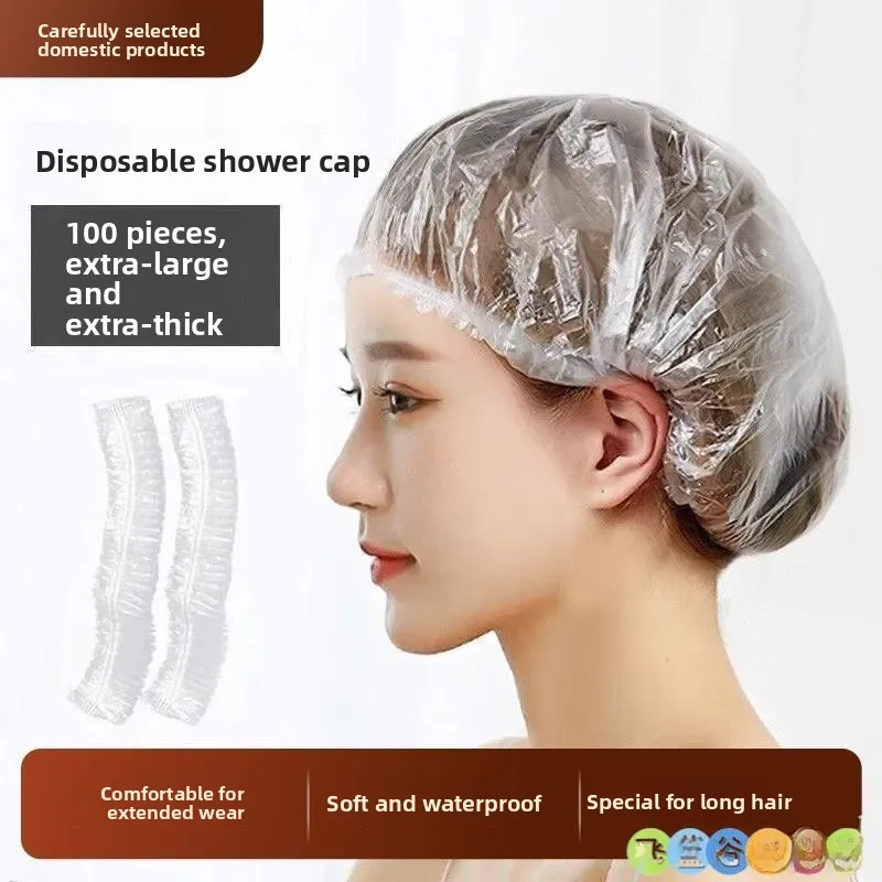 

Disposable Thiened Bath Cap Waterproof Oil-Proof for Hairdring Salon Hair Dyeing Hair Mask Home Use ower Cap