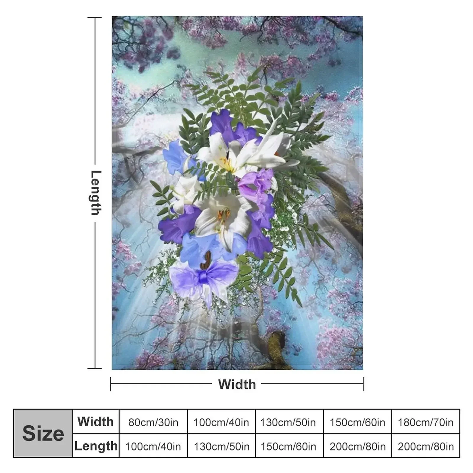 Jacaranda Blooms Throw Blanket Loose cosplay anime Cute Blankets