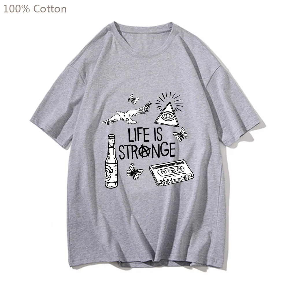 Life Is Strange Harajuku Anime T-shirts Cute Manga/comic Tshirt Funko Pop 100% Cotton Tee-shirt Short Sleeve Men/women T Shirt