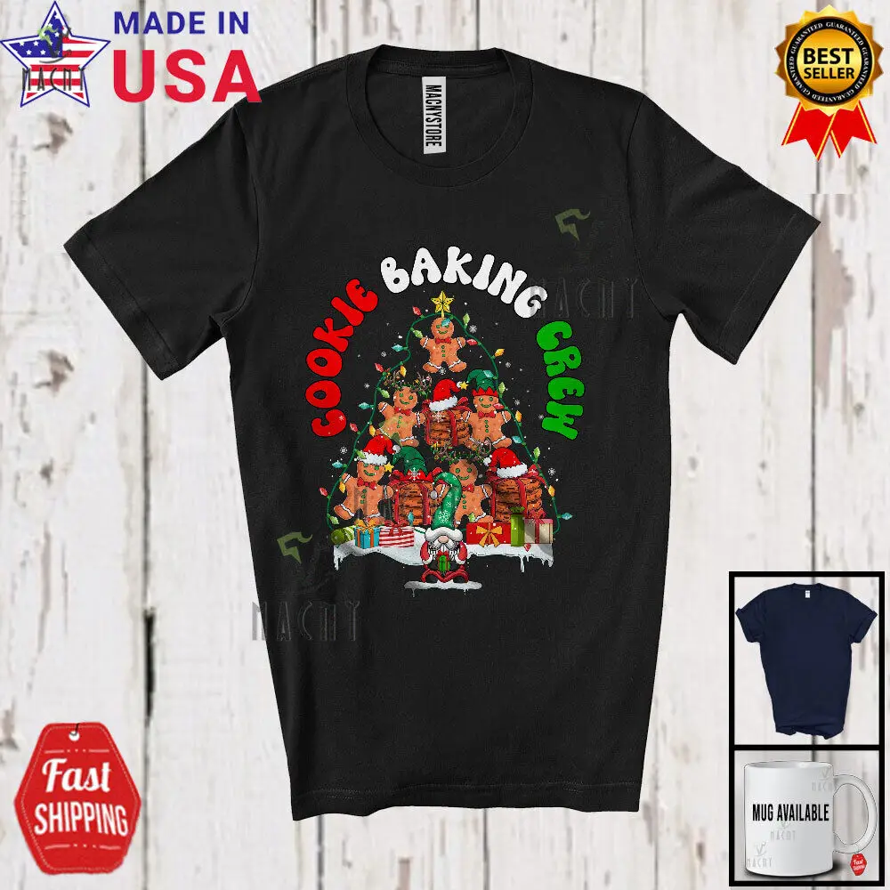 

Cookie Baking Crew; Amazing Christmas Tree Lights Gingerbread Baking Baker Shirt