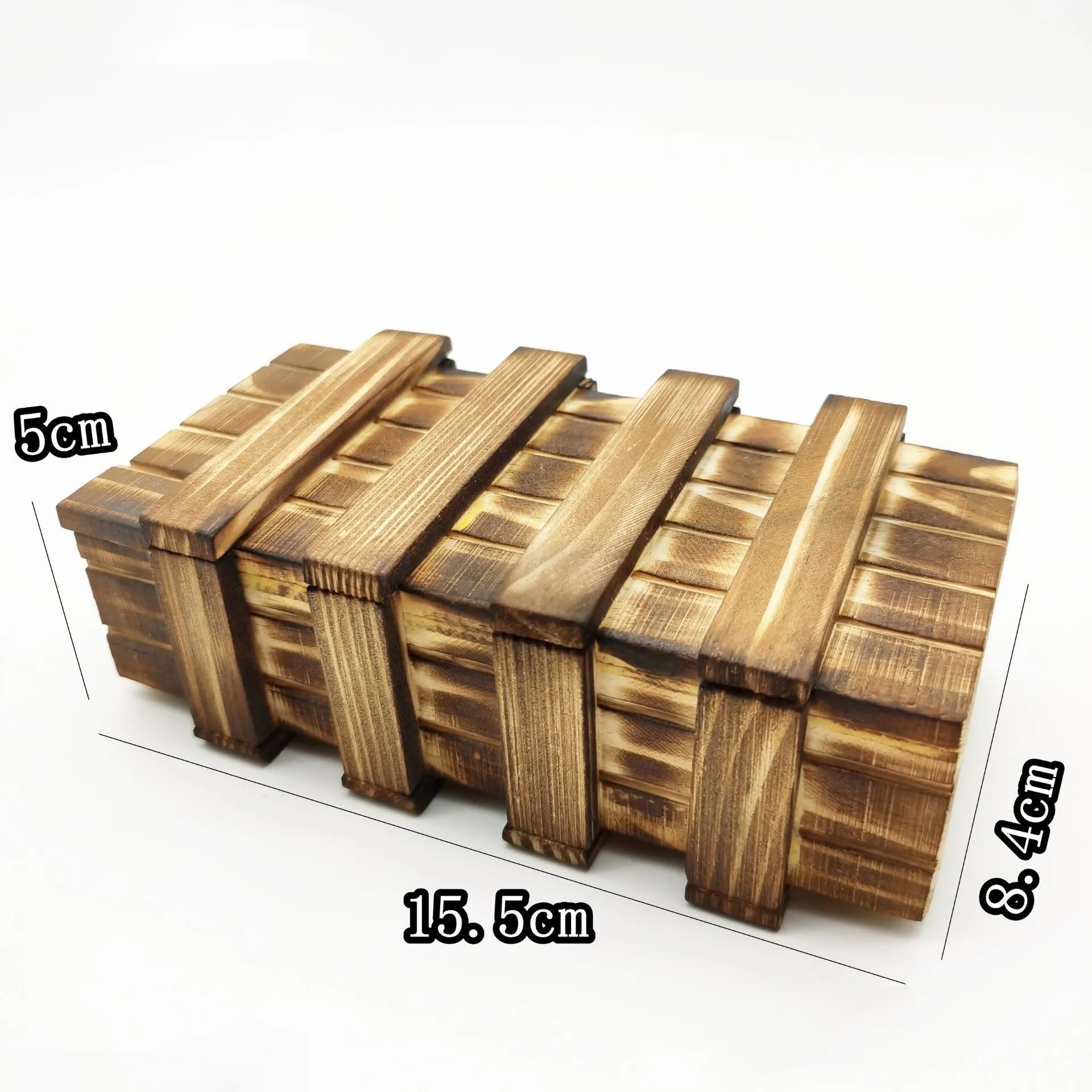 Handmade 3D Disguised Safe Box Teaser Wooden Key Box Puzzle Magic Gift Box Game Box with Extra Secure Secret Drawer IQ Toys