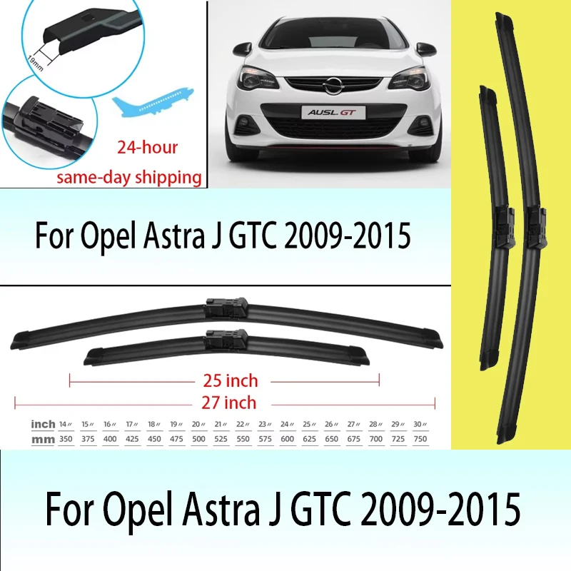 

For Opel Astra J GTC 2009-2015 2010 2011 2012 2013 2014 Wiper Front Wiper Blades Windshield Windscreen Window 27"+25"