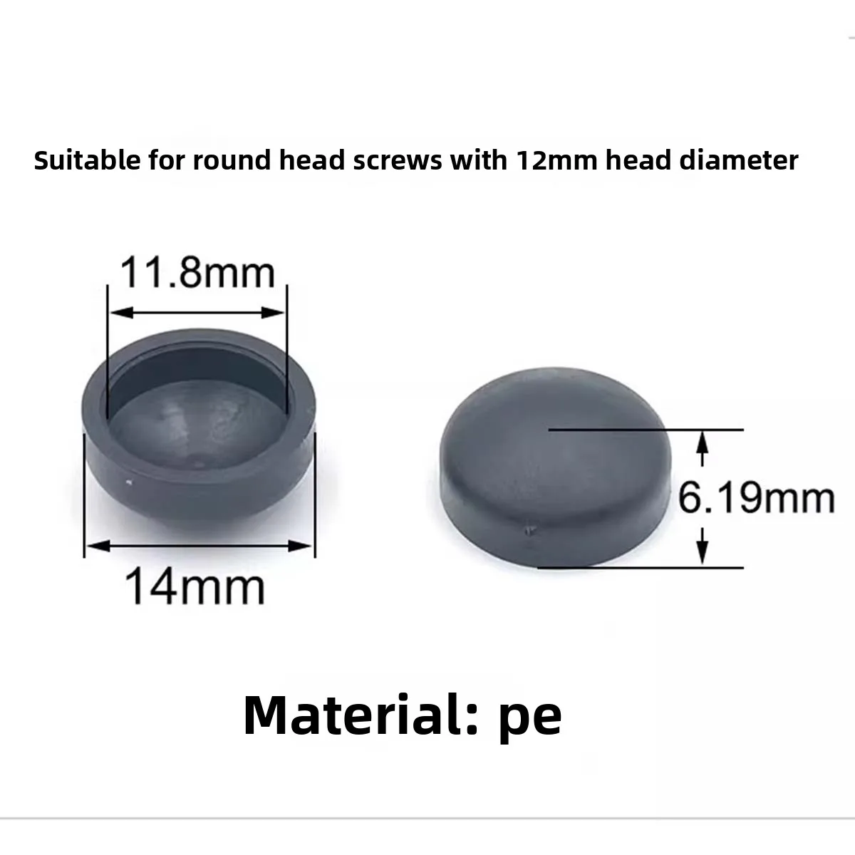 Cross Round Head Screws Decorative Protection Concealing Caps Plastic Cover Caps for Pan Head Screws,