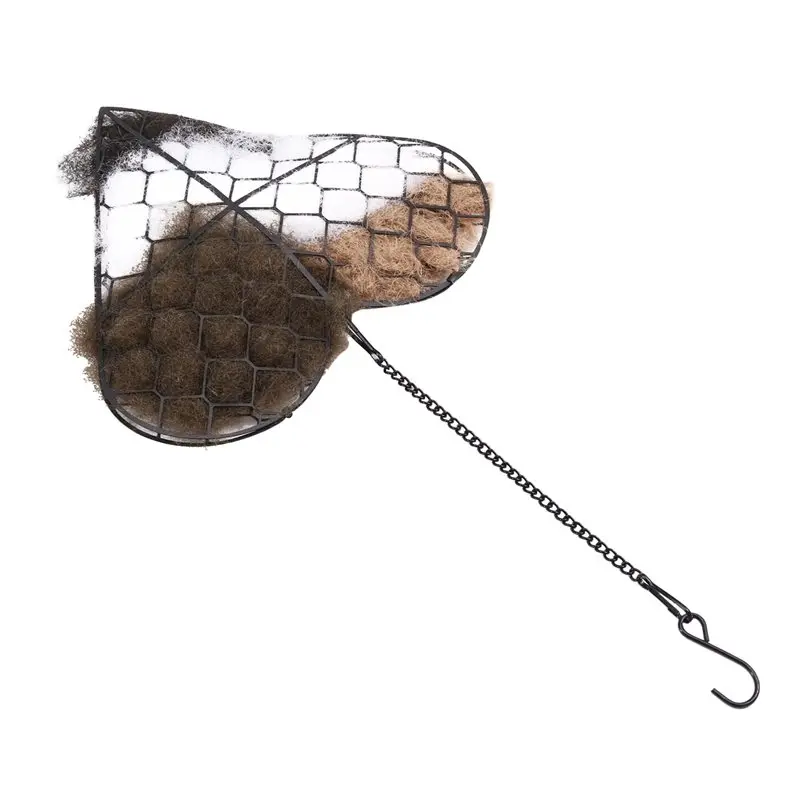 

ABBP-Домики-гнезда ручной работы из альпакового волокна в форме сердца для колибри, подарки для сада, уличные птичьи домики, для любителей птиц (1 шт.)