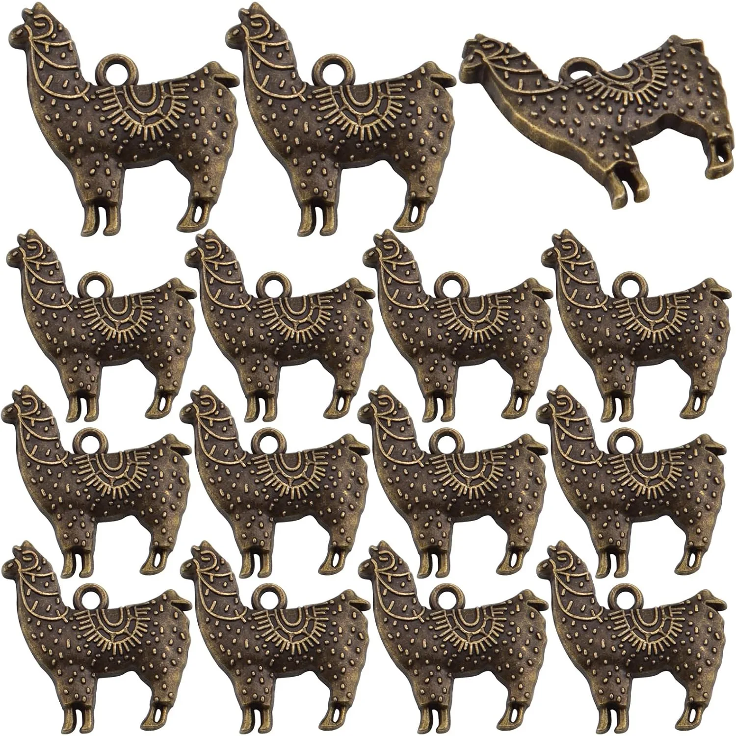

50 шт., подвески из альпаки, тибетский сплав, подвески в виде ламы в виде животных, винтажные подвески для DIY, ожерелье, браслет, изготовление ювелирных изделий