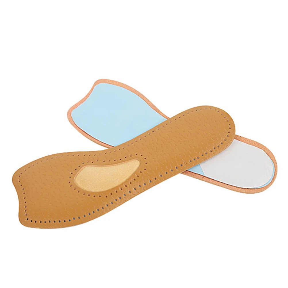 

High Heel Grips Genuine Cowhide 3/4 Length Slim Shock Absorbing Anti Skidding Sandals Insoles Yellow Pads Size