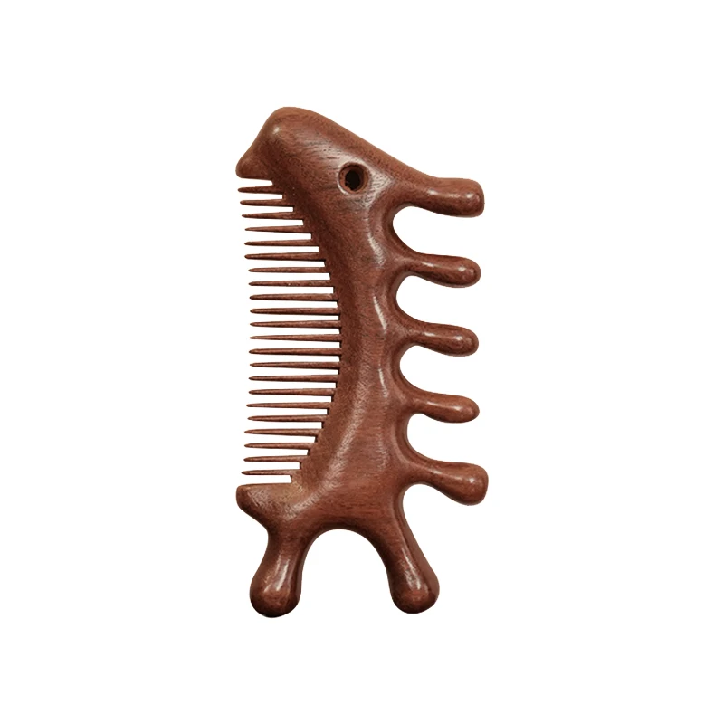 

Деревянная массажная расческа, инструменты для массажа кожи головы, расслабляющая расческа с семью зубьями кита, массажное оборудование для тела