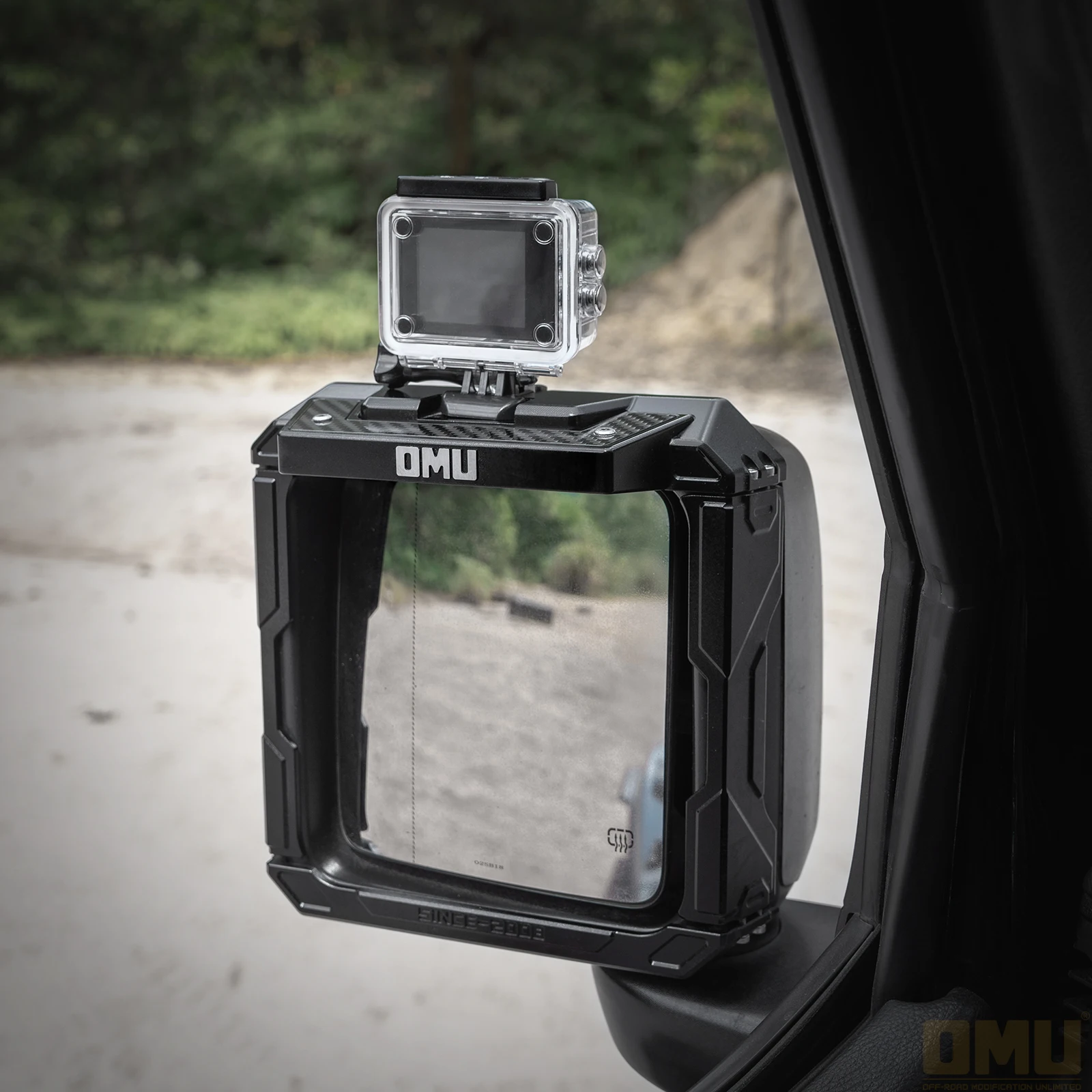 OMU 4x4 Aluminum Hardcore Rearview Mirror Rain Shield Frame For Jeep Wrangler JL / Gladiator JT Car Exterior Upgrade Accessories