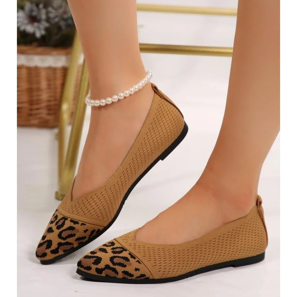 

hot sale Pointed Toe Flats Womens Shoes Comfort Womans Shoes Fashions 2024 Leopard Shoes Zapato