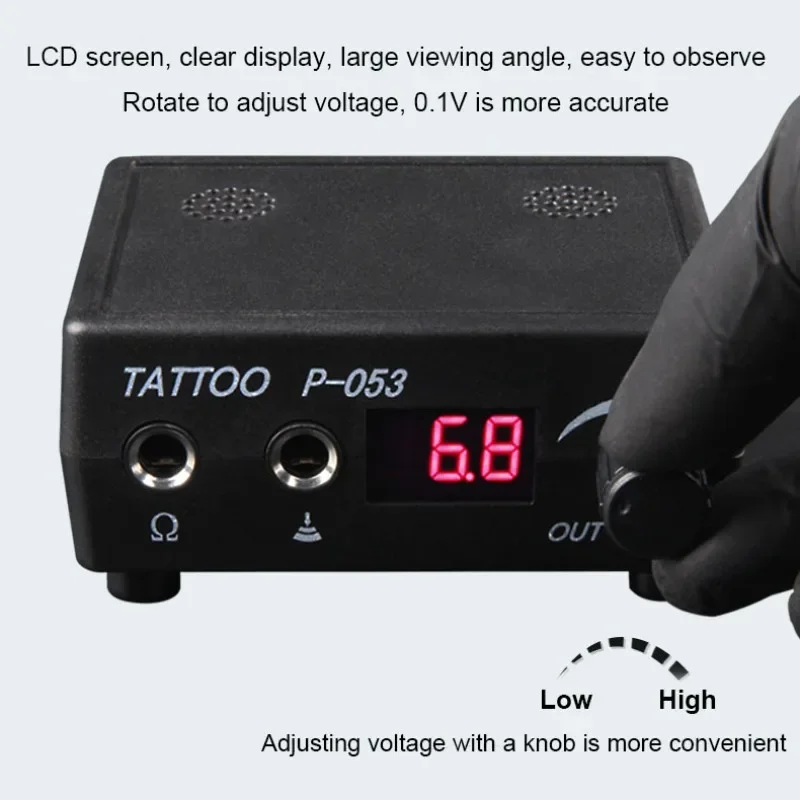 Tattoo Power P053 LCD Display Screen Tattoo Power Supply Adjustable Voltage Mini Portable Tattoo Machine Accessroies Supplies - Image 4