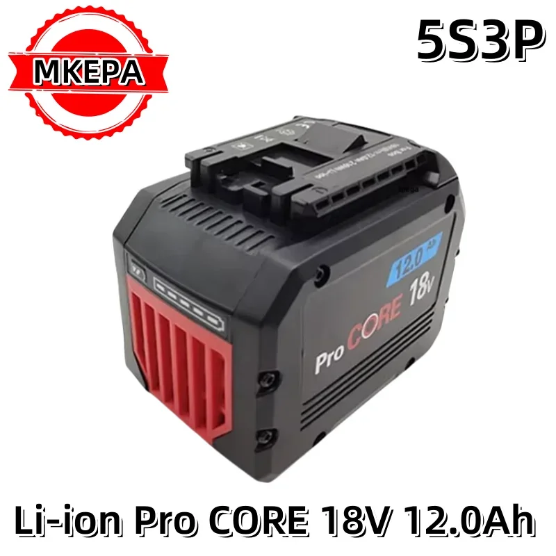 

18V 12Ah ProCORE Rechargeable Battery, for lpega cordless tools BAT609 BAT618 GBA18V80 21700 high power 5C power cell