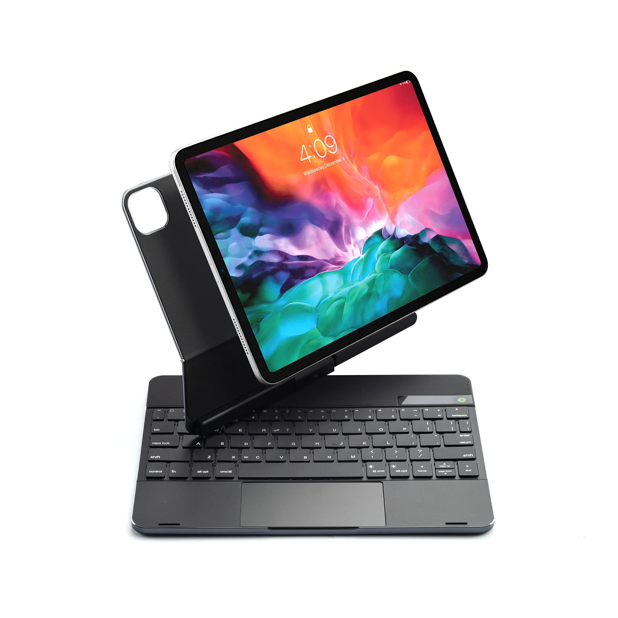 Imagem -06 - Doqo Case de Teclado Mágico para Apple Ipad Pro 12.9 2023 2023 2023 360 ° Girando Teclado Backlit Magnético de Alumínio Árabe Coreano