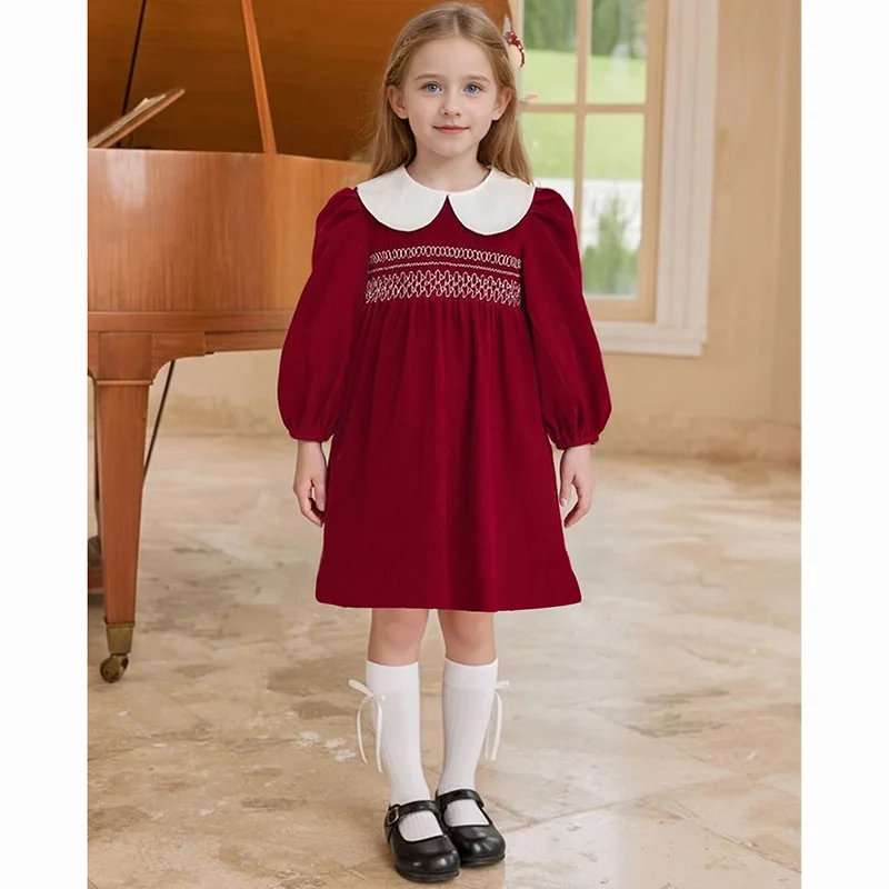 burgundy party dresses Custom Modest Burgundy Long Sleeve Prom Dress main image 0