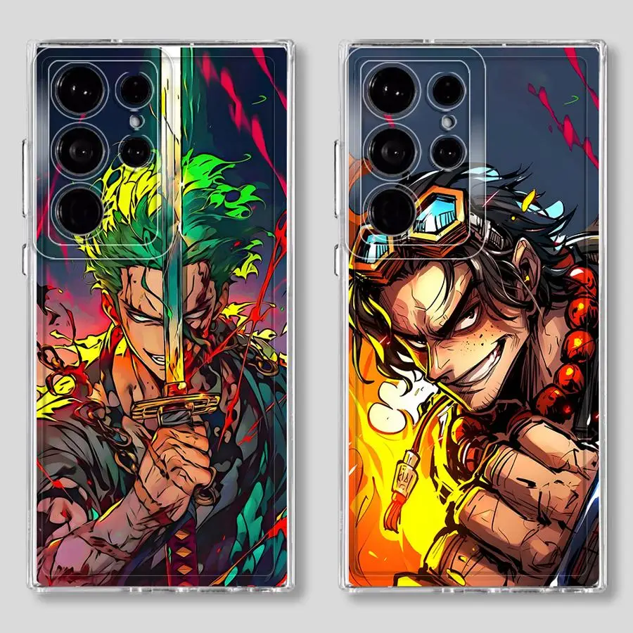 Case for Samsung Galaxy S26 S21 Note 20 Ultra 10 S23 Ultra S20 Plus S25 Edge S22 FE S24 Phone Cover One Piece Zoro Ace 