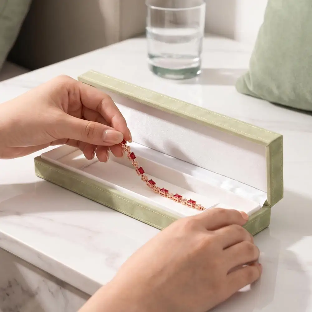 Velvet Lace Ring/Bracelet Box with Soft Lining Elegant Flip Top Storage Case Jewelry Organizer Velvet Jewelry Gift Box
