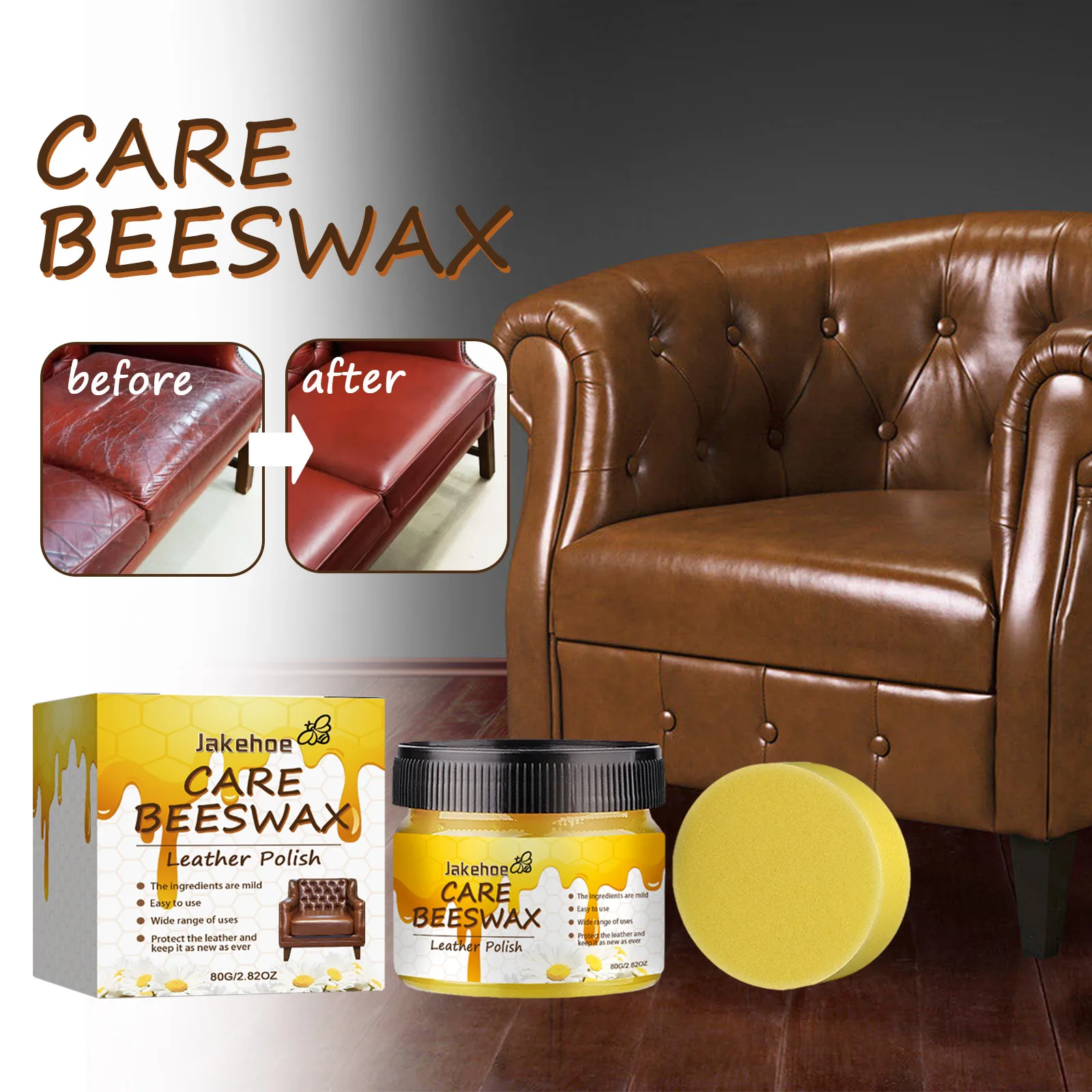 

Leather Cream Beeswax Shoes Boots Leather Filling Paste Car Seat Home Leather Restoration Scratch Repair Leather Maintenance Wax