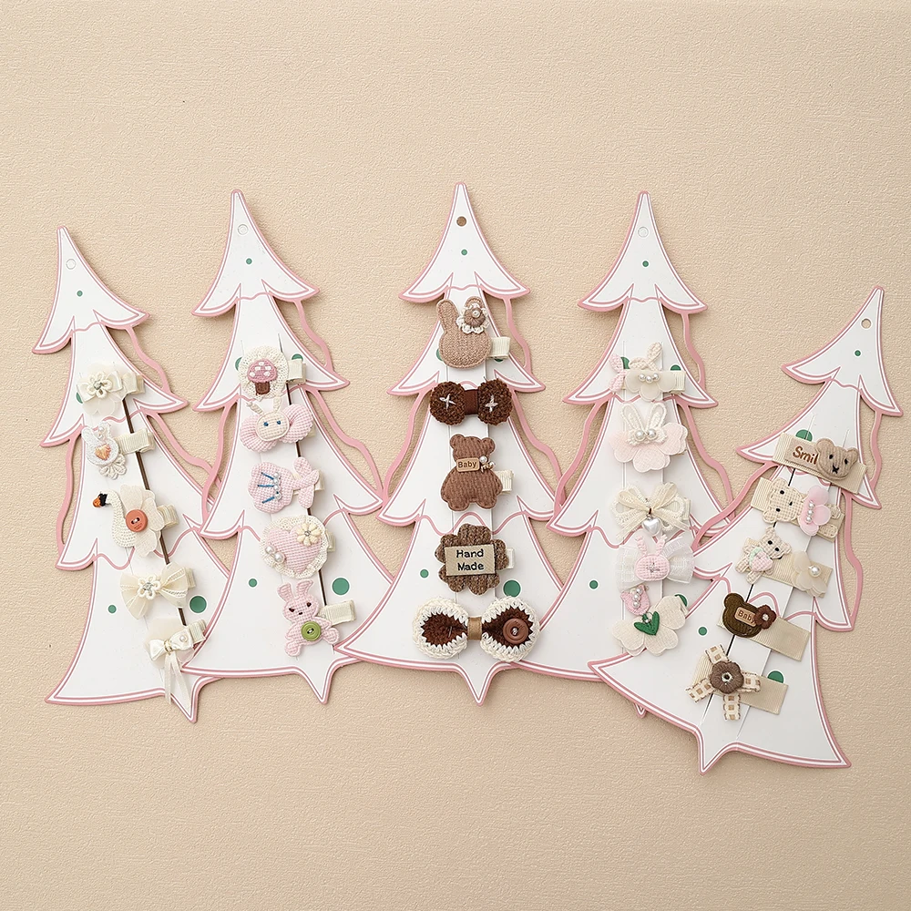 

5Pcs/Set Cute Baby Hair Clips Set Bow Flower Hairpin for Baby Girl Cute Bear Rabbit Hair Grips for Kid Children Hair Accessories