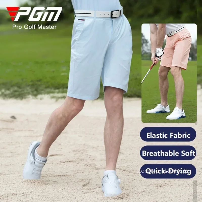 Pgm Golf Heren Shorts Zomer Verfrissende Ademende Sport Short Heren Elastische Sportkleding Snelle Droge Casual Broek Maat 30-38