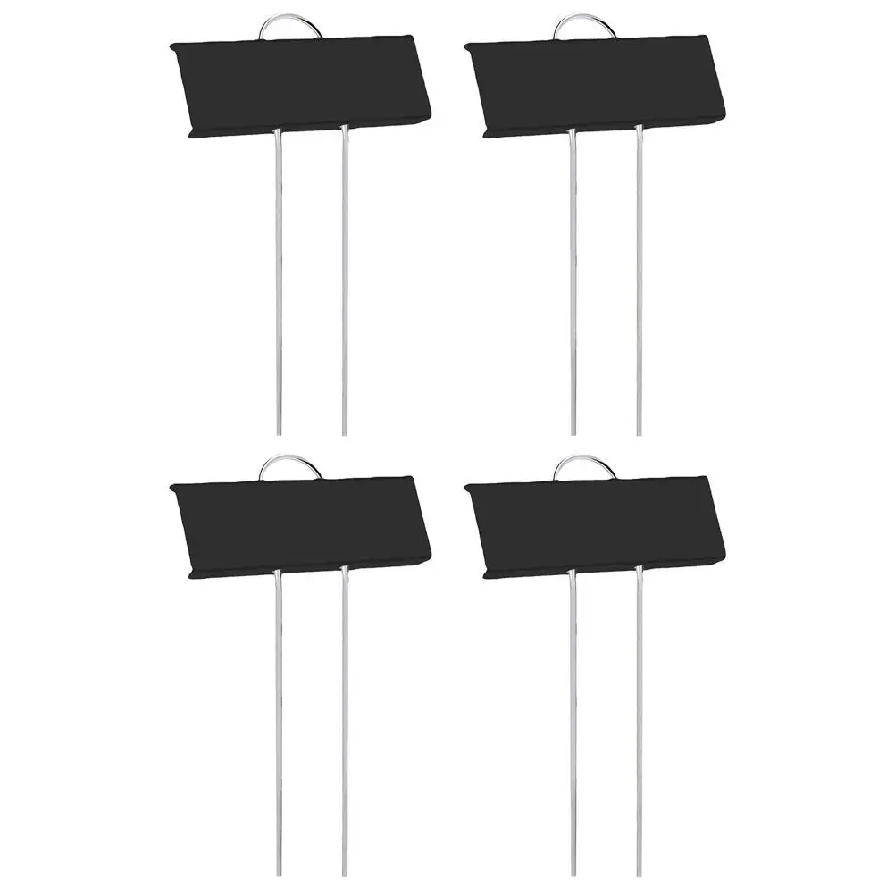 

4pcs Metal Plant Tags 30cm Black Pointed Design Easy Insert Durable Garden Labels Outdoor Flower Shop Accessories DIY
